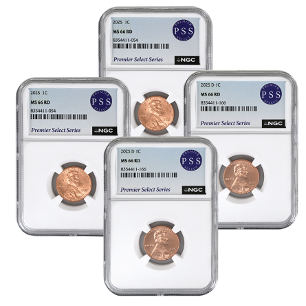 2025 P&D MS66 Lincoln Cents – 2-Pairs