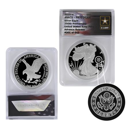 2025 250th Anniversary Army Privy Silver Eagle