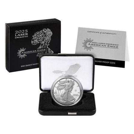 2025 Laser Privy Silver American Eagle – Mint Packaging