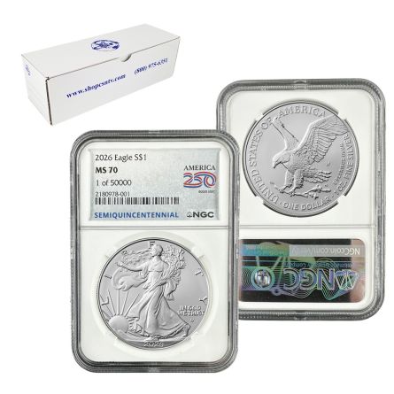 2026 PRESALE Silver American Eagle – NGC MS70 x20