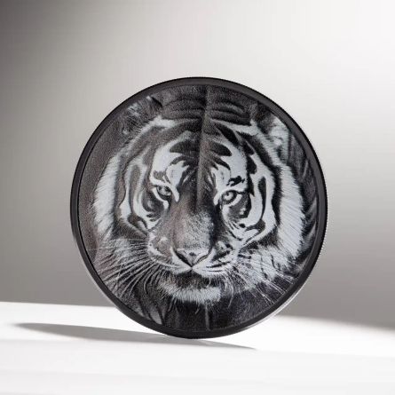 2025 1OZ SILVER BLACK AND WHITE TIGER - OBSIDIAN BLACK