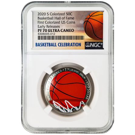 2020-S Basketball Hall of Fame Colorized Half Dollar - NGC PF70 | US ...