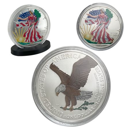 2021 Colorized Type 2 Silver Eagle BU