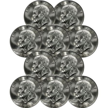Eisenhower Silver Dollar x10
