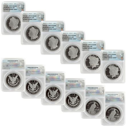 2023 Proof Peace & Morgan 6-Coin Set – PR70