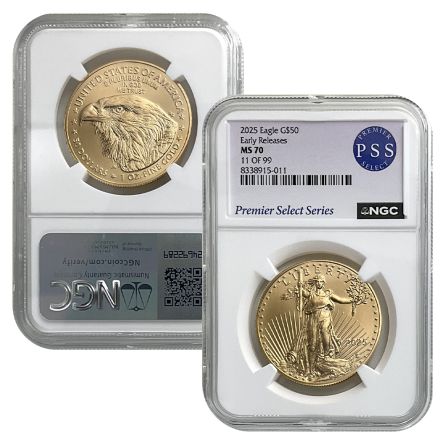 2025 $50 Gold American Eagle - NGC Numbered Split Pay