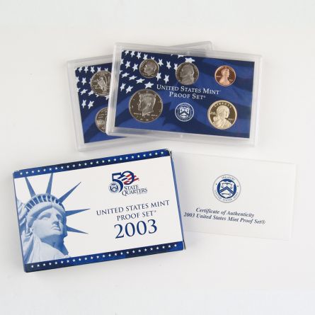 2003 10 Piece Silver Proof Set Mint Packaging	