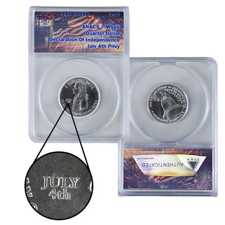 1776-2026 July 4th Privy Declaration of Independence Quarter - MS68