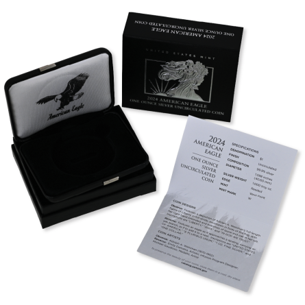 2024-W Burnished Silver Eagle – Empty Mint Packaging