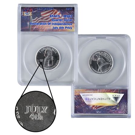 2026 JULY 4th Privy Mark Declaration of Independence Quarter 