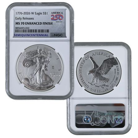 1776-2026 Enhanced Uncirculated Silver American Eagle - America 250