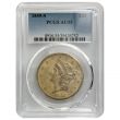 1855-S $20 Gold Liberty AU55