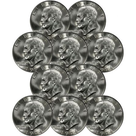 Eisenhower Silver Dollar x10