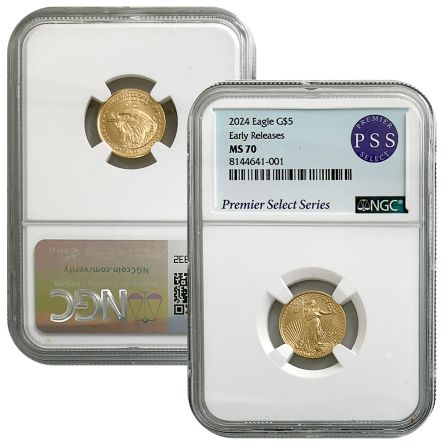 2024 $5 Gold American Eagle – MS70 PSS