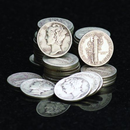 Silver Mercury Dime 50-Coin Roll