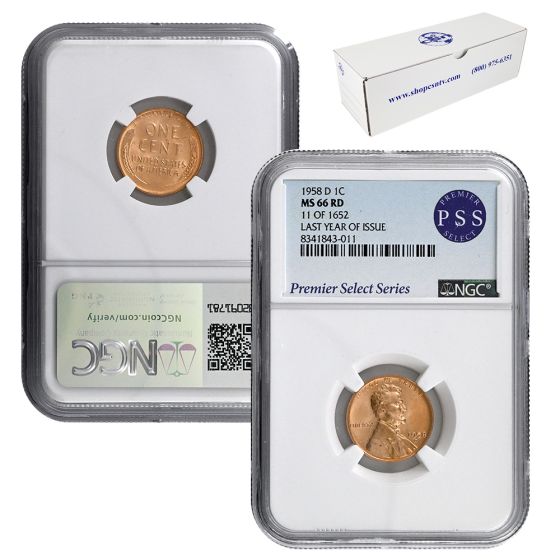 1958-D Wheat Ear Lincoln Cent x20 - MS66 | US Coins | Csnmint.com