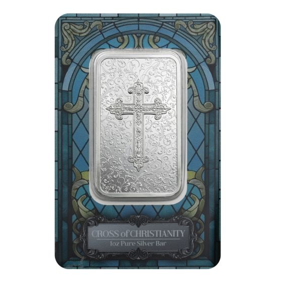1oz Silver Bar – Cross of Christianity | US Coins | Csnmint.com