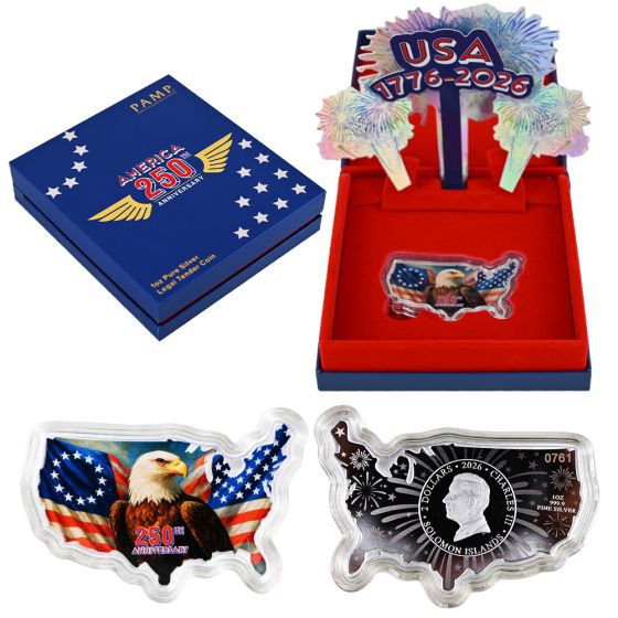 【年末年始限定価格】Ameri OVER VOLUME WAPPEN MA-1 2026 Stars and Stripes USA 250th Anniversary 1 oz. Silver Coin
