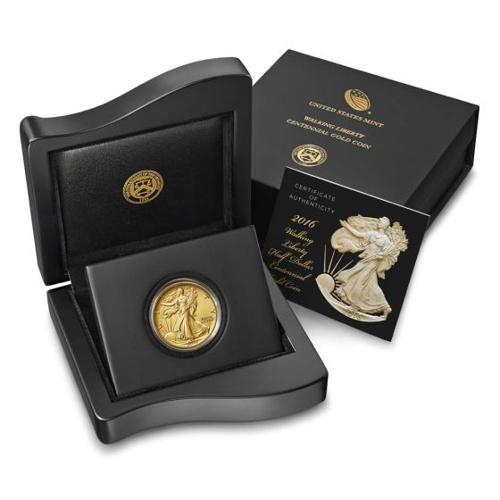 2016 Walking Liberty Half Dollar Centennial Gold Coin - Mint