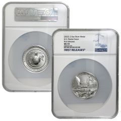 2022 2.5oz Silver Marine Medal NGC MS70 First Release