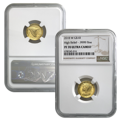 2018-W $10 Gold American Liberty Coin– PR70