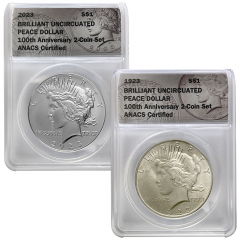 1923 & 2023 Peace Dollar Set