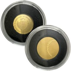 Half Gram Gold Baseball Shape Coin
