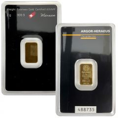 Two-Gram Swiss Gold Bar