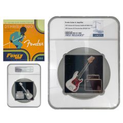 2023 2x 1oz Silver Fender Dynamic Duo - Guitar and Amp Set NGC PF69 First Release