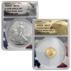 2024 $5 Gold Eagle & Silver Eagle Pair