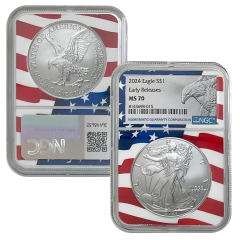 2024 Flag Core Silver American Eagle Eagle – NGC MS70