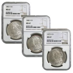 1879 - 1881-S Morgan Silver Dollar - MS67