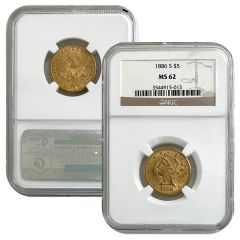 $5 Gold Liberty - NGC MS62