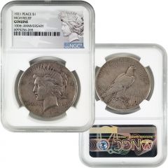 1921 Peace Dollar – NGC Genuine