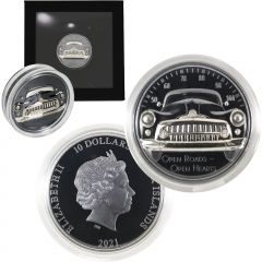 2021 Classic Car 2oz Silver Black Proof Coin