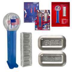 2024 July 4th Pez Dispenser with Silver Pez