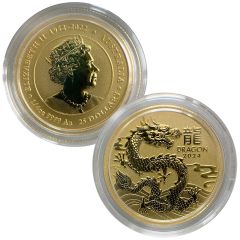 2024 1/4oz Gold Lunar Dragon Coin