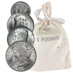 5LB HOARD OF 1900's SILVER COINS