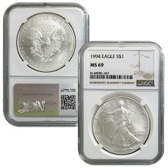 1994 Silver American Eagle – MS69