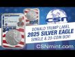 CERTIFIED DONALD TRUMP LABEL SILVER EAGLE!