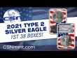 1st of the TYPE 2 Silver Eagles - FROM THE 1ST 38 BOXES!!!