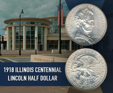 1918 Illinois Centennial Lincoln Half dollar coin