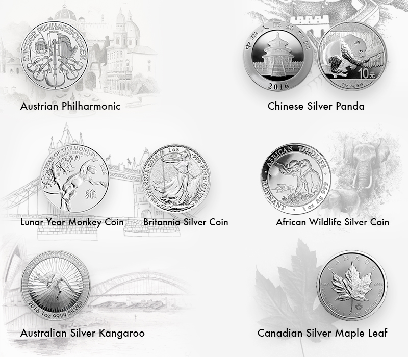 2016 Silver coins for sale around the World!