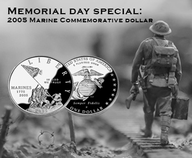 Memorial day special: 2005 Marine Commemorative dollar