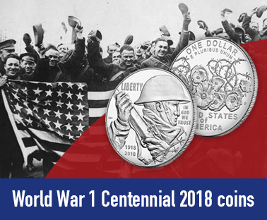 World War 1 Centennial 2018 coins