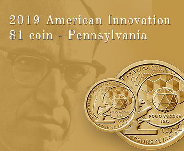 2019 American Innovation $1 coin from Pennsylvania