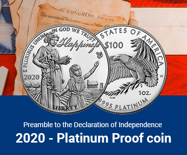 Preamble to the Declaration of Independence  2020 - Platinum Proof coin
