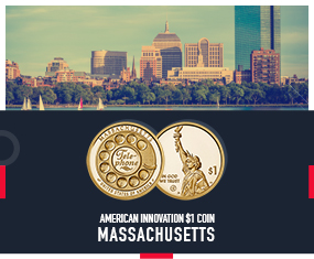 American Innovation $1 coin - Massachusetts 
